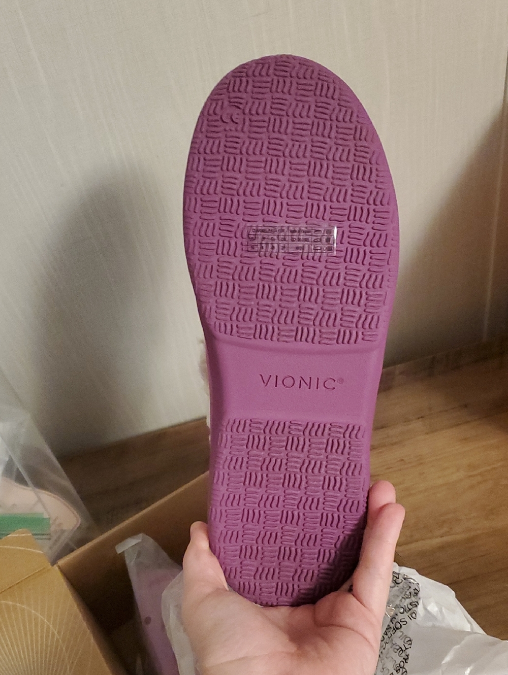 Vionic Purple Plush-Lined Women's Moccasins - Picture 5 of 7
